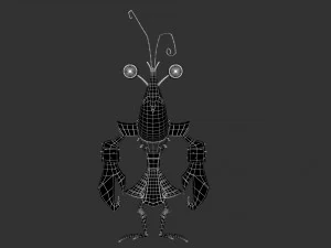 cartoon shrimp soldier 3D Model