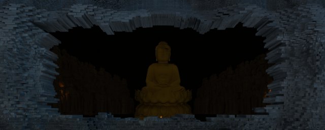 buddha statue 3D Model .c4d .max .obj .3ds .fbx .stl .blend 