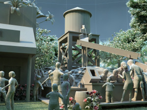 small town 3D 模型