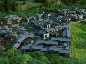 small town Modello 3D