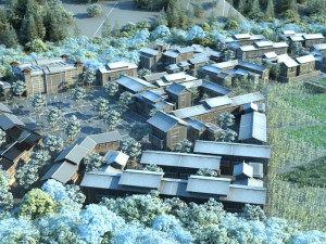 small town Modello 3D