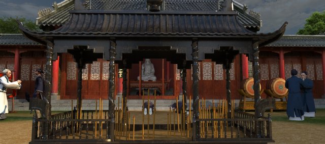 temple 3D-Modell .c4d .max .obj .3ds .fbx .stl .blend 