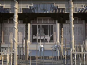 temple 3D-Modell