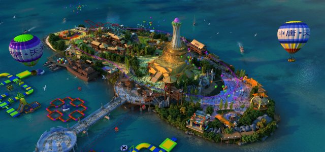 amusement park 3D Model .c4d .max .obj .3ds .fbx .stl .blend 