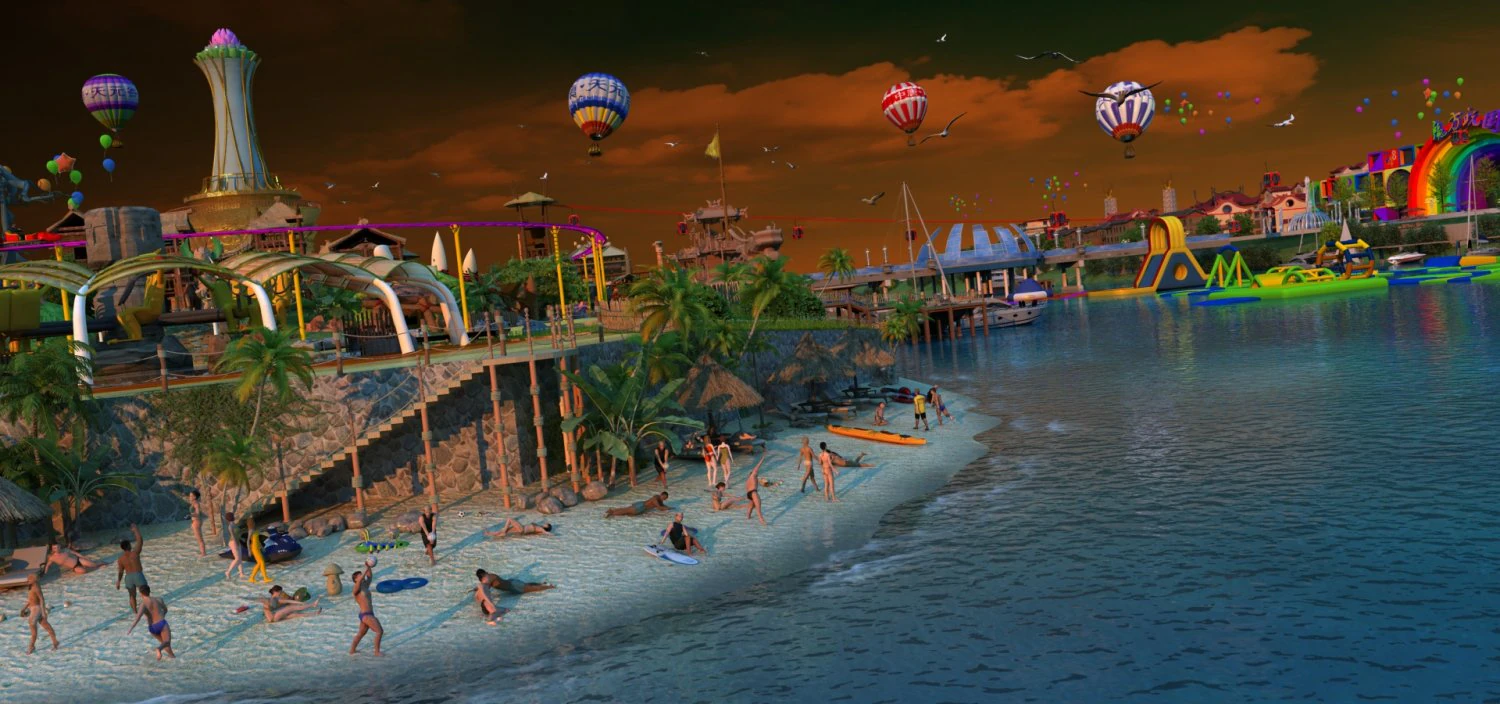 amusement park 3D Model .c4d .max .obj .3ds .fbx .stl .blend