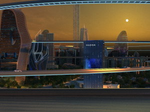 futuristic city Modèle 3D