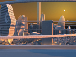 futuristic city Modèle 3D
