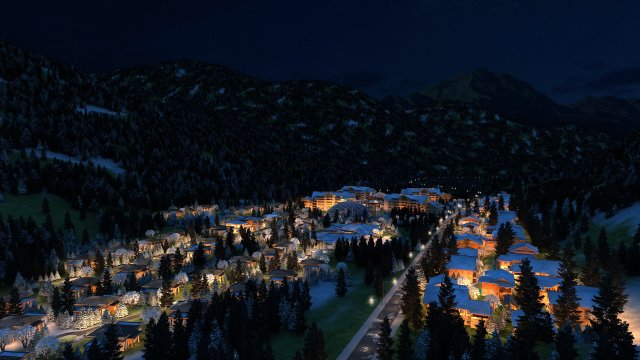 mountain village 3D Modell .c4d .max .obj .3ds .fbx .stl .blend