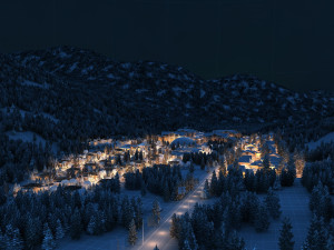 mountain village 3D Modell