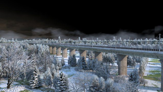 winter city 3D Модель .c4d .max .obj .3ds .fbx .stl .blend 
