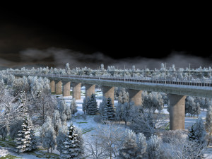 winter city Model 3D