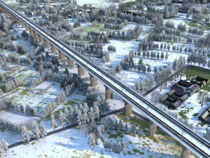 winter city 3D Модель