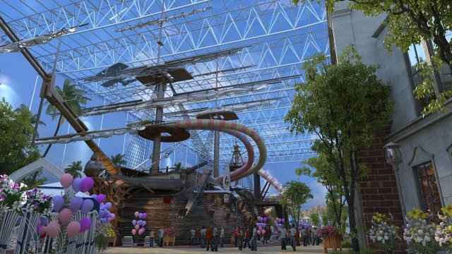 roller coaster 3D Model .c4d .max .obj .3ds .fbx .stl .blend 