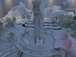 roller coaster 3D Model