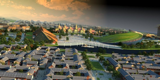 ancient city 3D Model .c4d .max .obj .3ds .fbx .stl .blend 