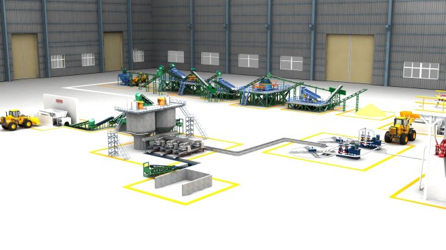 factory 3D Model .c4d .max .obj .3ds .fbx .stl .blend 