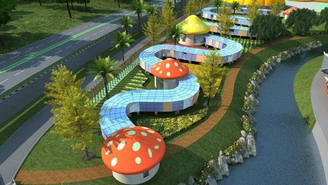 cartoon building Modello 3D .c4d .max .obj .3ds .fbx .stl .blend 