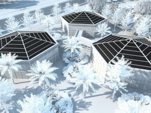 cartoon building 3D 모델