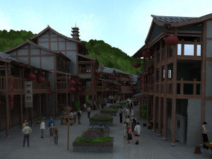 commercial street 3D Model