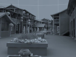 commercial street 3D Model