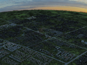 city aerial view 3D 모델