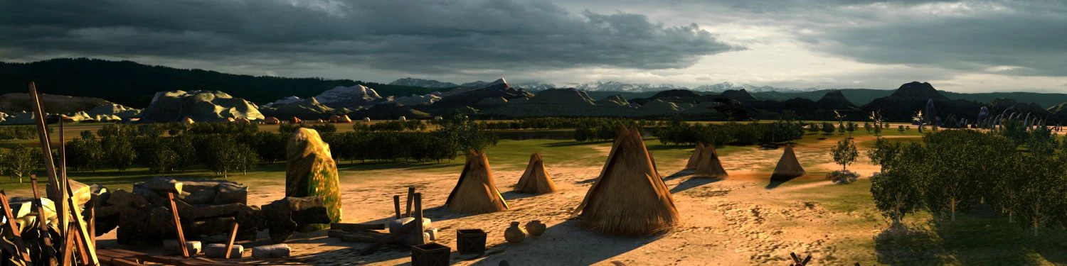 ancient village 3D Model .c4d .max .obj .3ds .fbx .stl .blend 