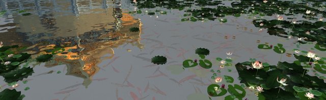 lotus pond 3D Model .c4d .max .obj .3ds .fbx .stl .blend 