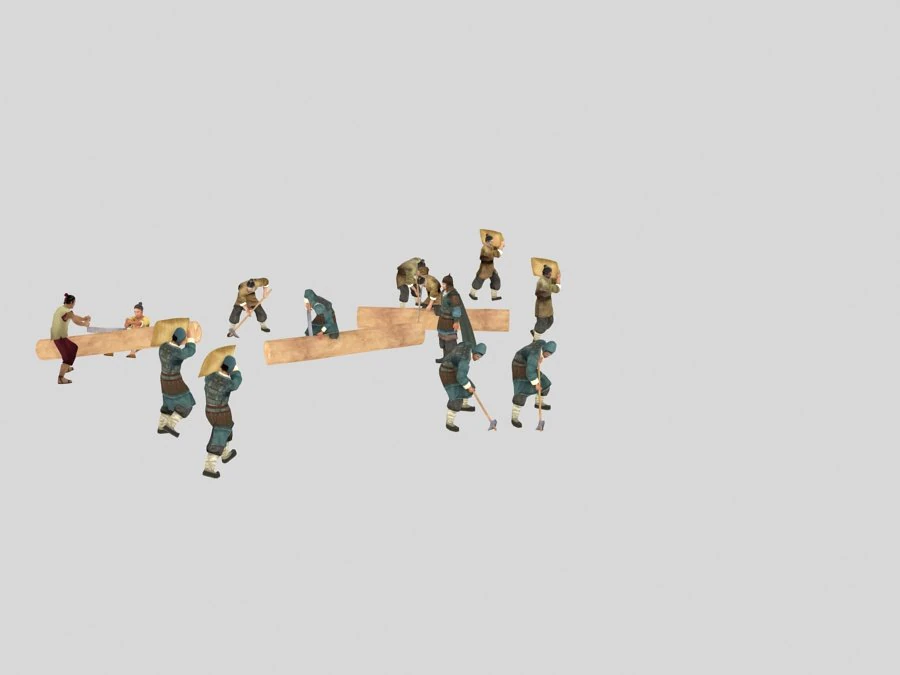 ancient soldiers 3D Model .c4d .max .obj .3ds .fbx .stl .blend 