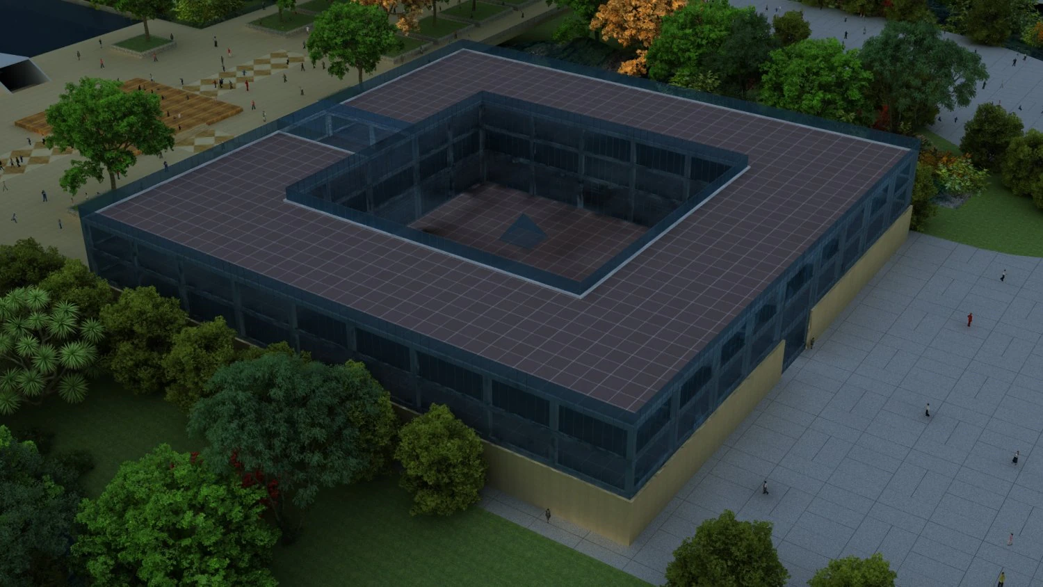museum 3D Model .c4d .max .obj .3ds .fbx .stl .blend