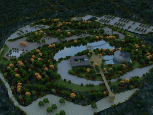 aerial view of architecture Modello 3D