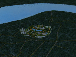 aerial view of architecture Modello 3D