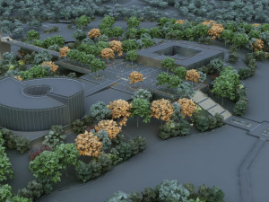aerial view of architecture Modello 3D