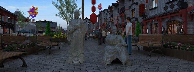 commercial street Modello 3D .c4d .max .obj .3ds .fbx .stl .blend 