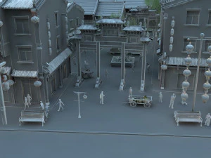commercial street 3D Model