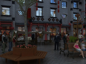 commercial street 3D Model