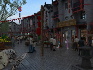commercial street 3D Model