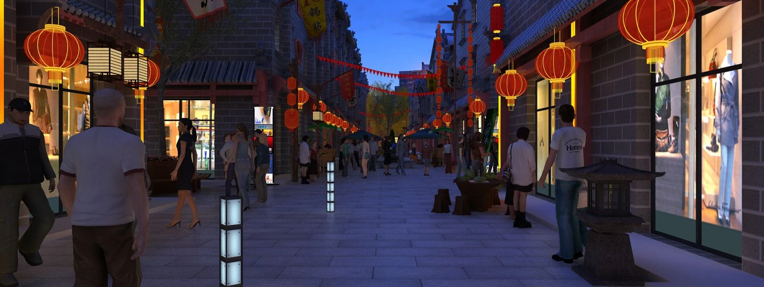 city night view 3D Model .c4d .max .obj .3ds .fbx .stl .blend