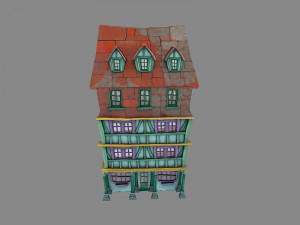 cartoon house 3Dモデル
