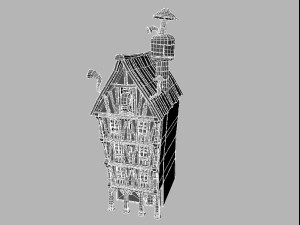 cartoon house 3D 模型