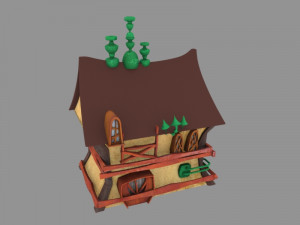 cartoon house Modèle 3D