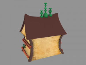 cartoon house 3D 模型