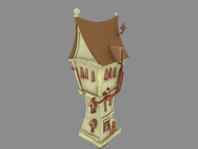 cartoon house 3D 모델 .c4d .max .obj .3ds .fbx .stl .blend 