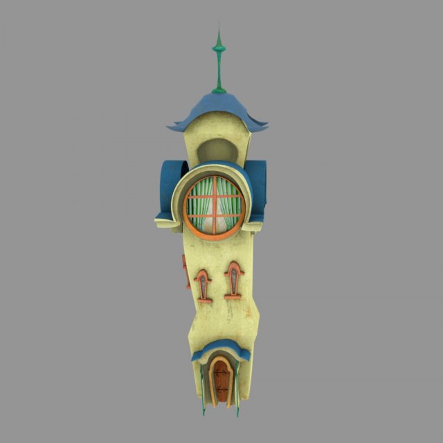 cartoon house 3D Model .c4d .max .obj .3ds .fbx .stl .blend 