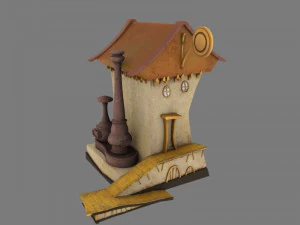 rumah kartun Model 3D