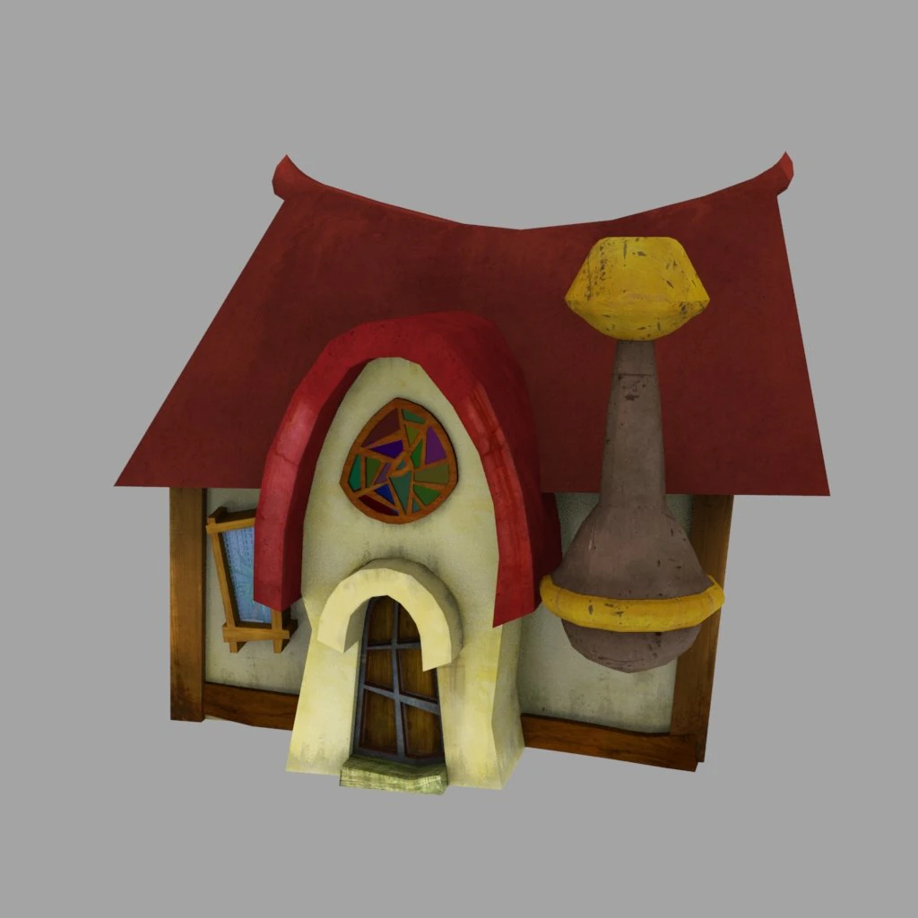 cartoon house 3D Model .c4d .max .obj .3ds .fbx .stl .blend 