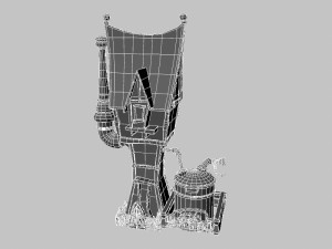 cartoon house 3D 模型