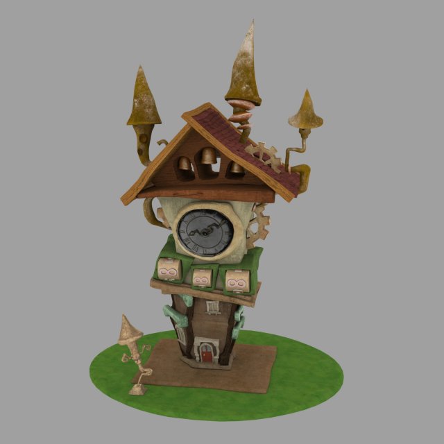 cartoon house 3D Model .c4d .max .obj .3ds .fbx .stl .blend 