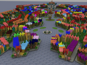 cartoon town Modelo 3D
