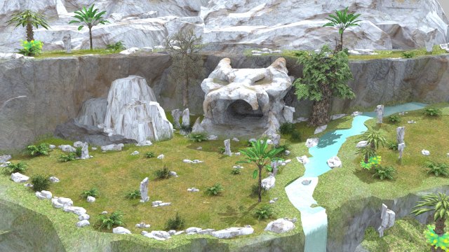 cartoon mountain 3D Model .c4d .max .obj .3ds .fbx .stl .blend 