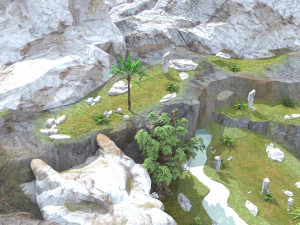 cartoon mountain 3D Model